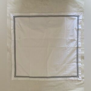Royal Velvet‎ JC Penney White Euro Pillow Sham Cover 100% Egyptian Cotton Border